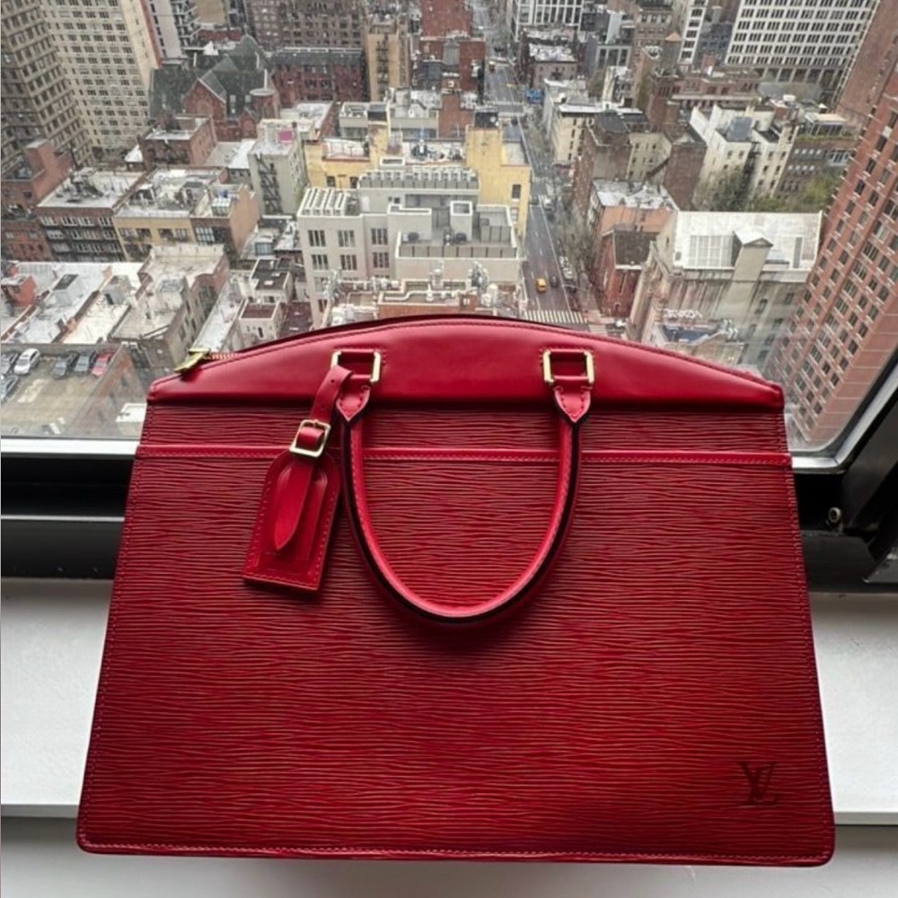 LOUIS VUITTON Authentic Red Riviera Epi Leather